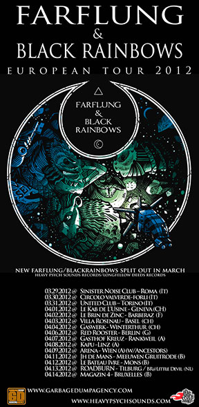Black Rainbows/Farflung - European Tour 2012 poster