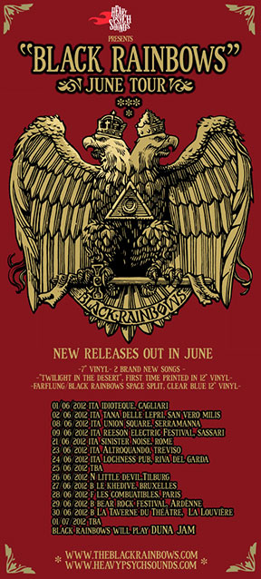 Black Rainbows - June 2012 Tour poster