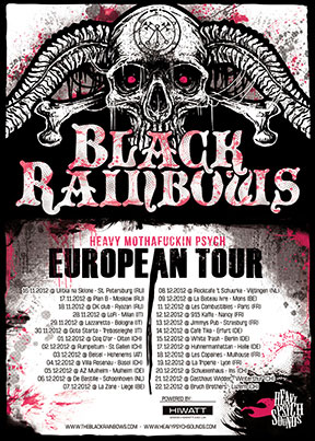Black Rainbows - European Tour December 2012 poster