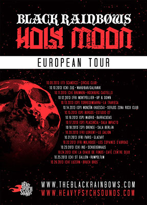 Black Rainbows Holy Moon - European Tour 2013 poster