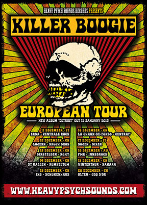 Killer Boogie European Tour poster - December 2014
