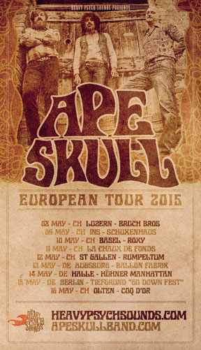 Ape Skull European Tour poster - May 2015