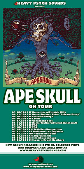 Ape Skull - Tour 2013 poster