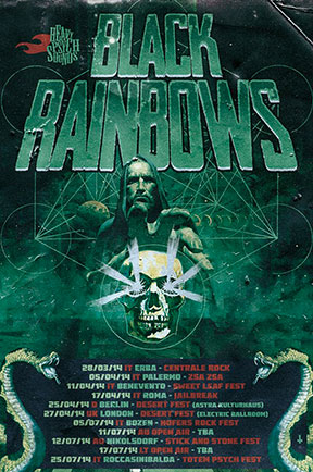 Black Rainbows - Aprile/July 2014 tour poster