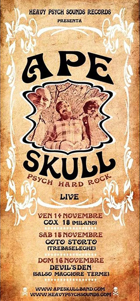 Ape Skull tour poster - November/December 2014